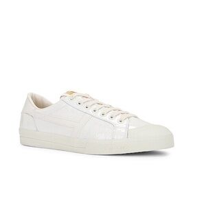 TOM FORD Crackled Shine Leather Low Top Sneakers